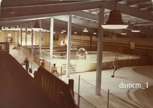  1970s Cherry Hill Skatepark NJ Interior Vintage Skateboarding Photo