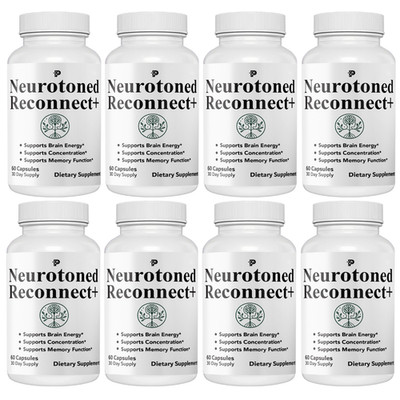 Neurotoned Reconnect+ -Brain Energy & Concentration Support Formula- 8 Bottles