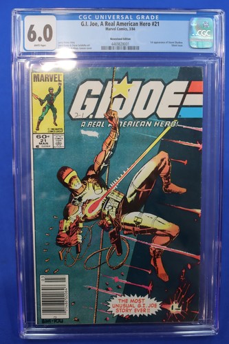 CGC 6.0 GI Joe A Real American Hero #21 Newsstand 1st Storm Shadow Silent Issue 