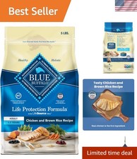 Blue Buffalo Life Adult Chicken Brown Rice Recipe Dry Dog Food, 5-lb bag