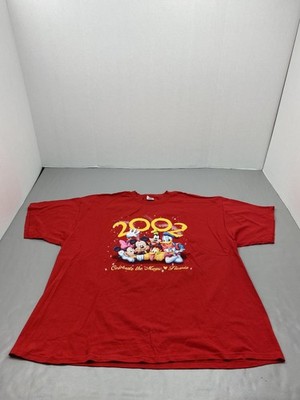 Vintage Disney 2002 Celebrate The Magic Shirt Mens 3XL Red Mickey Florida Tee