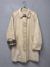 Burberry London womens nova chek wool coat USA 6 / S made in England