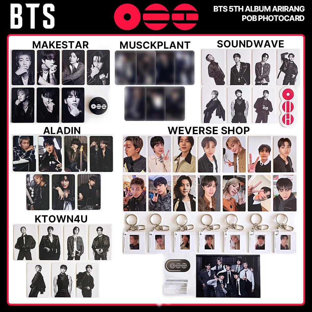BTS arirang トレカ　aladin セット BTS 5th Album ARIRANG POB Photocard Aladin Ktown4U Makestar