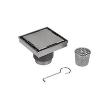 OATEY - Designline 4  x 4  Stainless Steel Square Shower Drain w/ Tile-in Cover