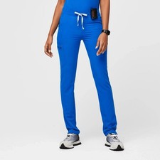 FIGS Technical Collection Yola Skinny Pant Scrub Bottoms Womens S Royal Blue