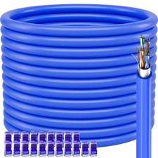 Cat 6 Shielded Ethernet Cable 328ft / 100M (20 RJ45), 23AWG Outdoor Ethernet Cab