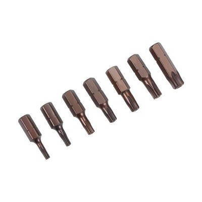 Torx Bits Set 7pcs 1/4 Inch Hex Shank Magnetic T10-T40 Screwdriver Bit Set 25mm