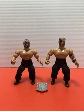 1985 Remco AWA Road Warriors Wrestling Figures w/ Pants & AWA Chrome Crest