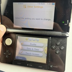 Nintendo 3DS Handheld Video Game Console Black CTR-001 (USA) W Charger US Model