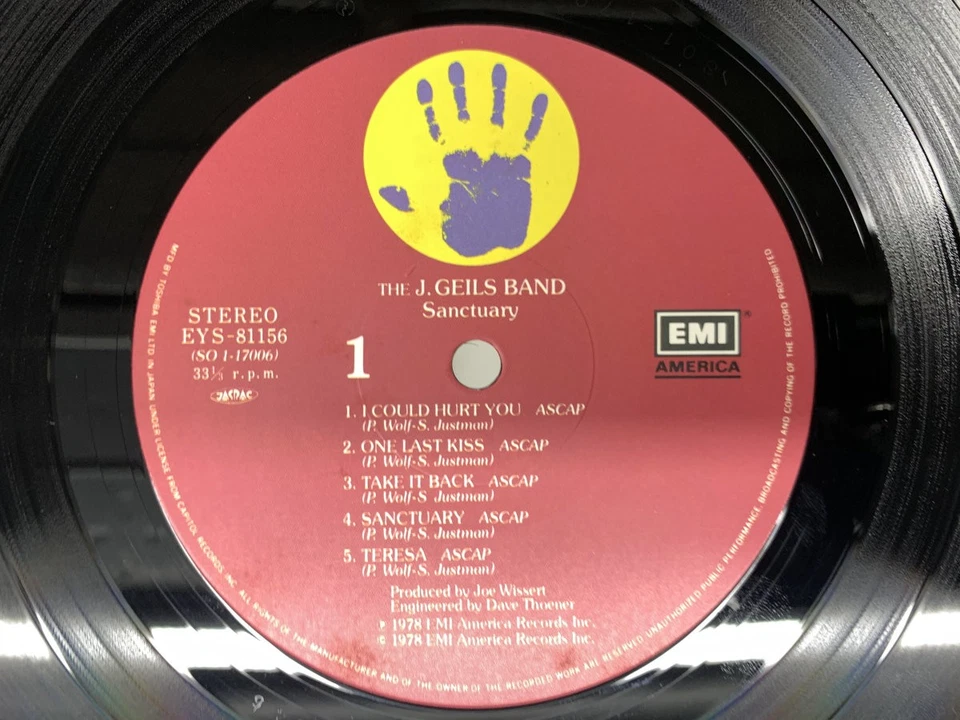 THE J. GEILS BAND SANCTUARY Japan LP [62886ER] - Image 2 of 2