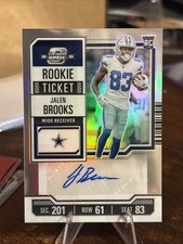 2020 Contenders Optic ROOKIE Ticket AUTO Holo Prizm Jalen Brooks #175 - Cowboys