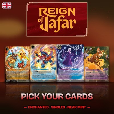 Disney Lorcana Cards Reign of Jafar Set 8 Enchanted Singles Choose English NM