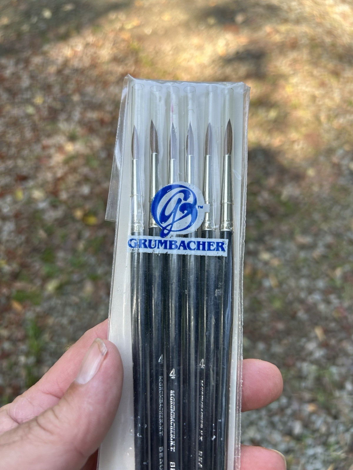 NEW! Grumbacher  Series 190 Beaux-Arts Brushes #4  Package of -6- Brushes (zz)