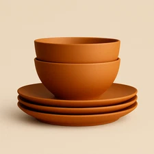 Year & Day Ceramic Dinnerware Set 2 bowls and 3 dinner plate set