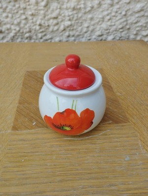 Zuckerdose mit Deckel hervorragender Zustand Rayware Alpenmohn tolles Geschenk 