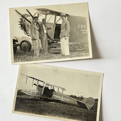 #ad Antique Snapshot Photograph Chesapeake Aircraft Co. Curtiss JN 4 quot;Jennyquot; Biplane $84.95