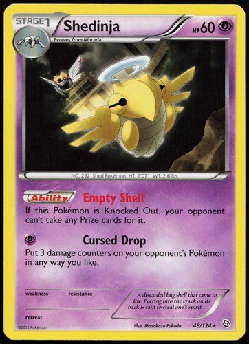 Shedinja 48/124 Rare Dragons Exalted Pokemon Lightly Played
