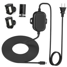 Weatherproof Power Cord for Ring Outdoor Cam Plus/Ring Spotlight 20ft/6m Black