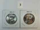 2013 P & D UNC Clad Kennedy Half Dollar Set in CB Flips -Free Shipping - D