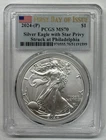 2024 (P) American Silver Eagle with Star Privy PCGS MS70 First Day of Issue