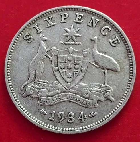 1934 Australia Sixpence — photo from the most recent tracked eBay sale