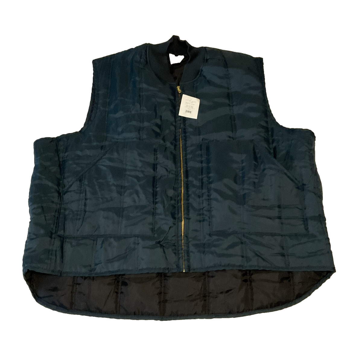 Snap N Wear Quilted Vest Usps Mens Size 3XL Blue Front Zip Nylon