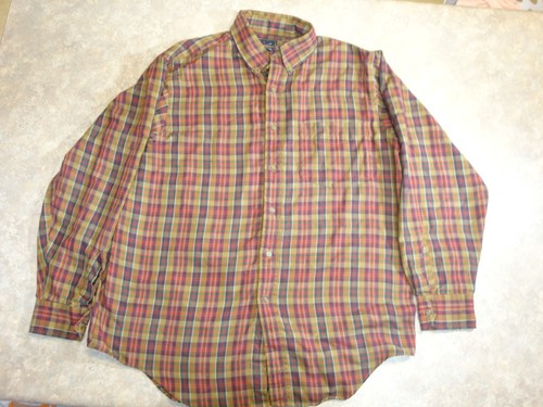 Vintage Men's Arrow Company Shirt Sz Large Pocket Button Down Long Sleeve Plaid