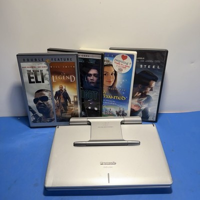 Panasonic DVD-LS91 Portable DVD Player 9” Screen w/ 4 DVDs – Works