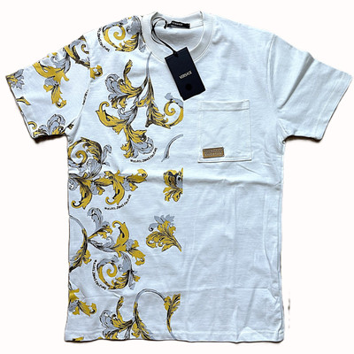 Men's T-Shirt Versace Jeans Couture Barocco Print   | White |