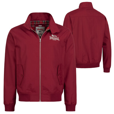 Lonsdale Classic Harrington Jacket Black Blue Cherry Olive Sand Slim-Fit