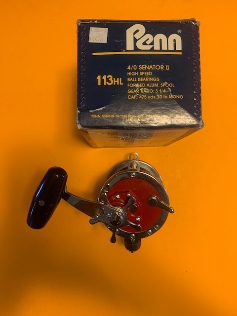 VINTAGE PENN SPECIAL SENATOR 113HL 4/0 FISHING REEL WITH THE
