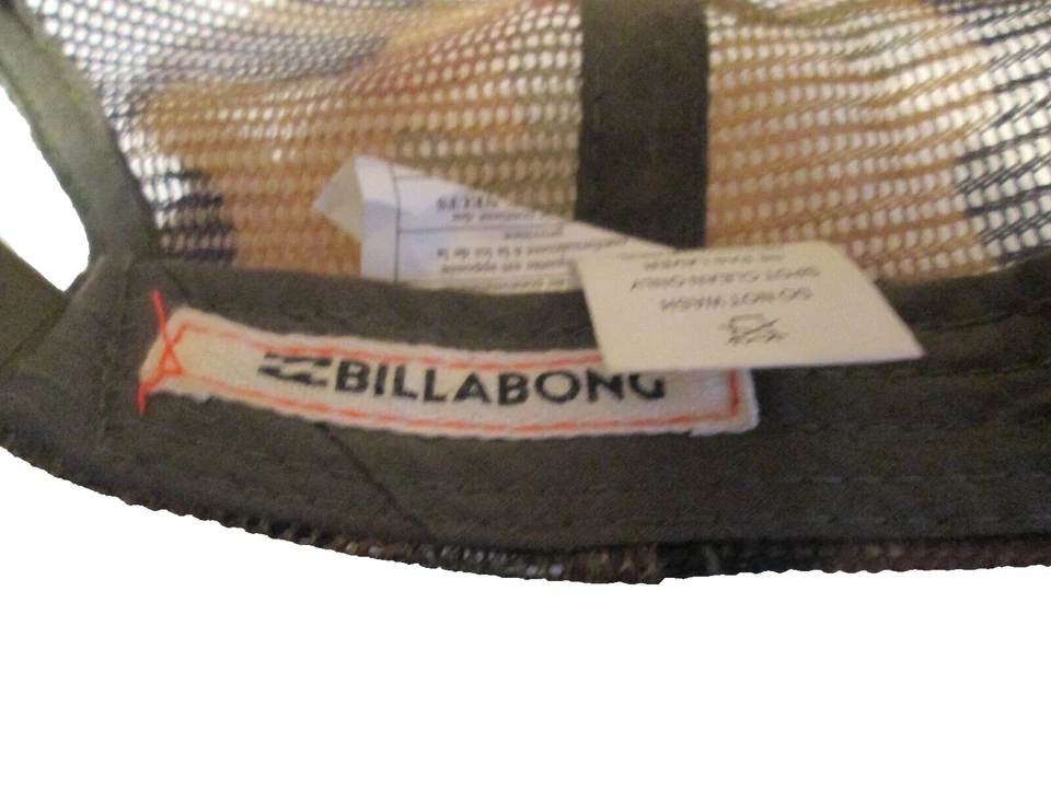 Billabong Snapback Gorra Camionero Sombrero California Amor Sombrero Oso Corazón Camuflaje Foto 4 de 4