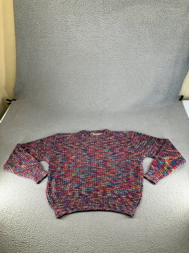 Maglione Vintage Uomo XL Rosa Pescatore Remi Funky Art Retrò Pesante Tobruk