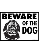 Warning Beware of Rottweiler Dog Exterior Rustproof Aluminum Dog Sign - 12 x 9
