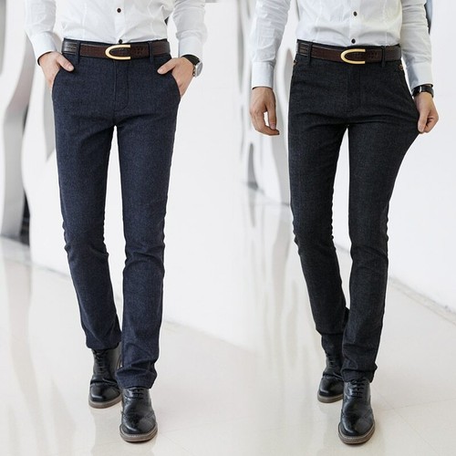 Pantalones Clásico Para Hombre Pantalón Largo Elástico De Negocios Elegante Lujo | eBay Pantalones Clásico Para Hombre Pantalón Largo Elástico De Negocios Elegante Lujo | eBay