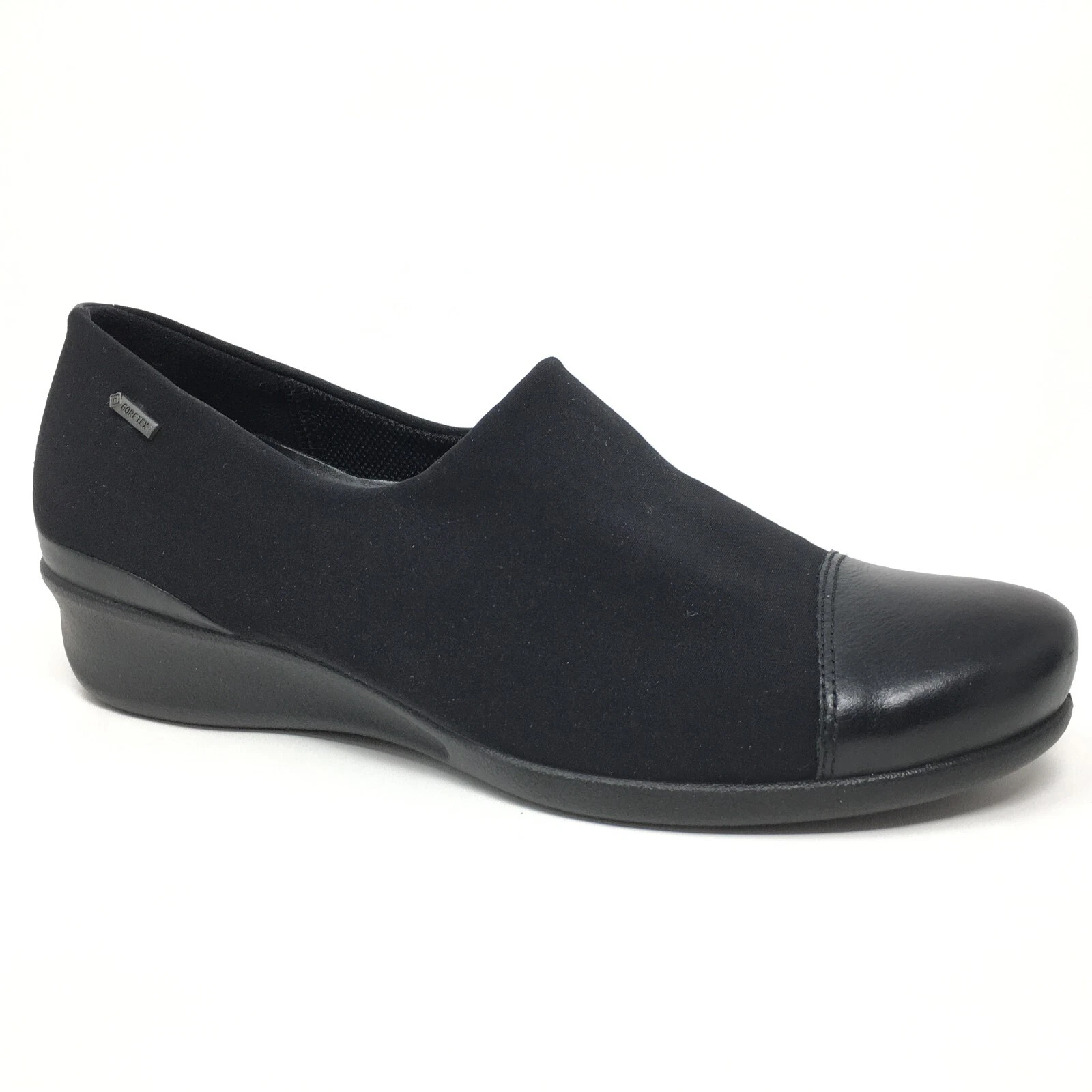Scarpe mocassini Ecco Felicia Gore tex zoccoli donna taglia 6 6 5 US tessuto nero