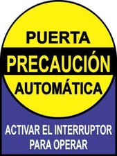 6in x 8in Puerta Autom tica Sticker Car Truck Vehicle Bumper Decal