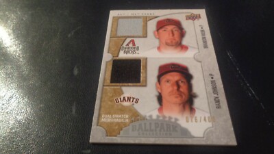 2009 Upper Deck Dual Swatch #125 Randy Johnson / Brandon Webb - 76/400 NR-MT