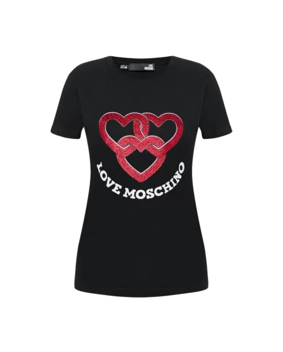LOVE MOSCHINO T Shirt Donna W4H19 30 E1951 2023 Cotone con stampa