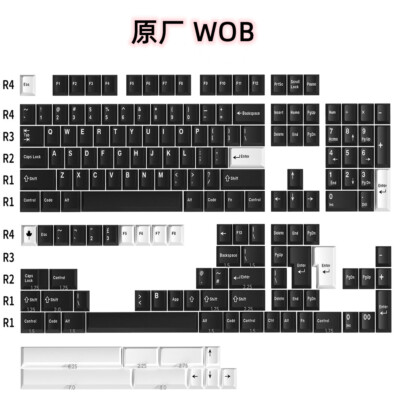Cherry Profile WOB Double Shot ABS  Keycap Set For MX Switches Mech Keeb