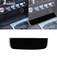 Piano Gloss Black Center Storage Box Panel Pad Trim Fit For Ford Mustang 2015-23