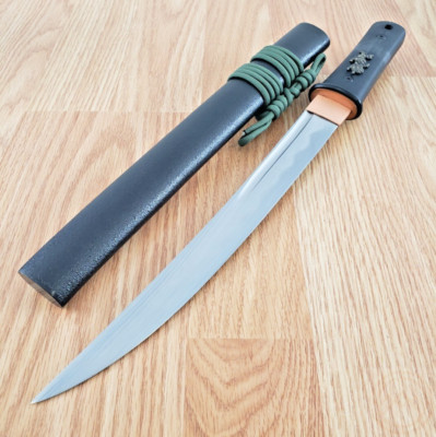 Dragon King Fixed Knife 10.5'' Spring Steel Modern Tanto Blade Black G10 Handle