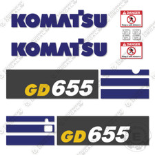 Fits Komatsu GD655-7 Decal Kit Motor Grader Replacement Sticker Set