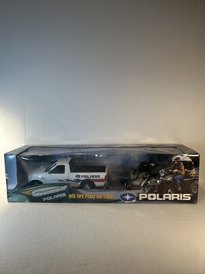 ERTL Polaris Magnum 500 ATV Ford Pickup & Trailer 1:18 Scale   NIB