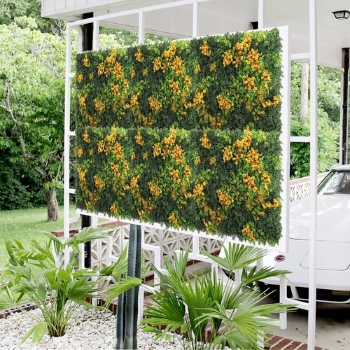 40"x40" Artificial Faux 3D Mixed Leaf Privacy Fence Screen Decor Panel Hedge #7 - Picture 7 of 8