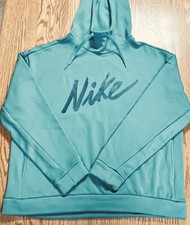 Nike Therma Fleece Training Logo Hoodie Pullover - Women s M, Mineral Teal