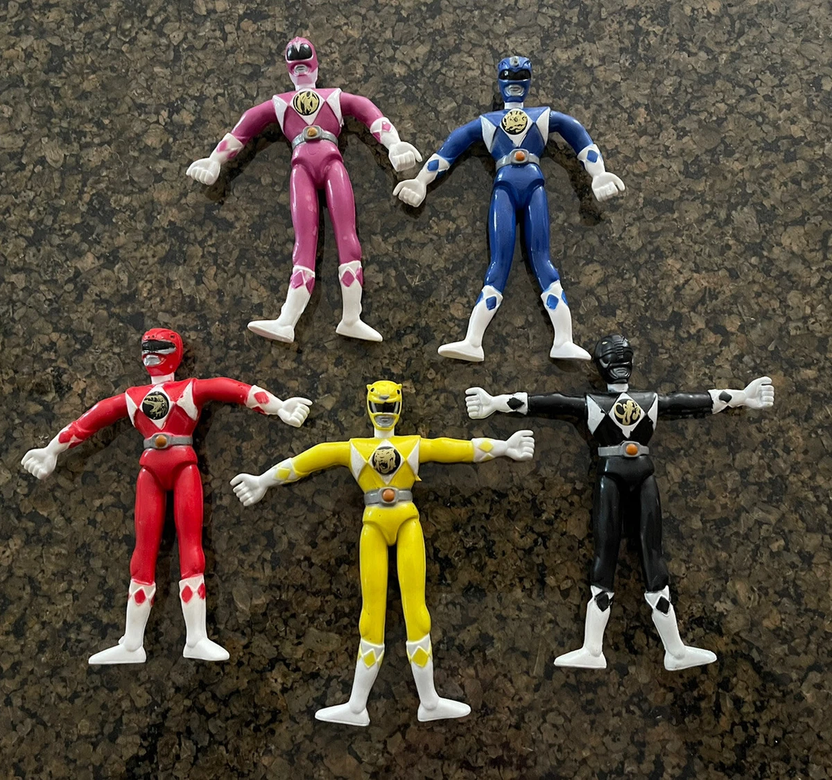 Vintage Mighty Morphin Power Rangers Bendable Action Figures Lot