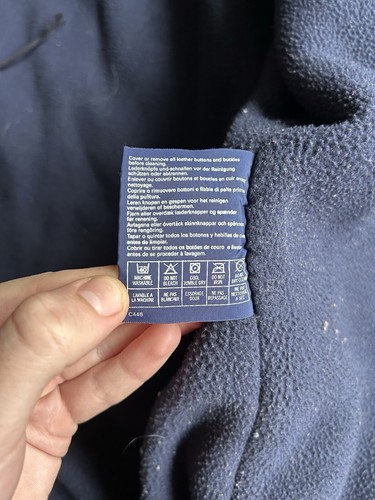 Burberry Coat Down Liner Navy Blue Vintage Made In England Unisex Jacket - Picture 14 of 20