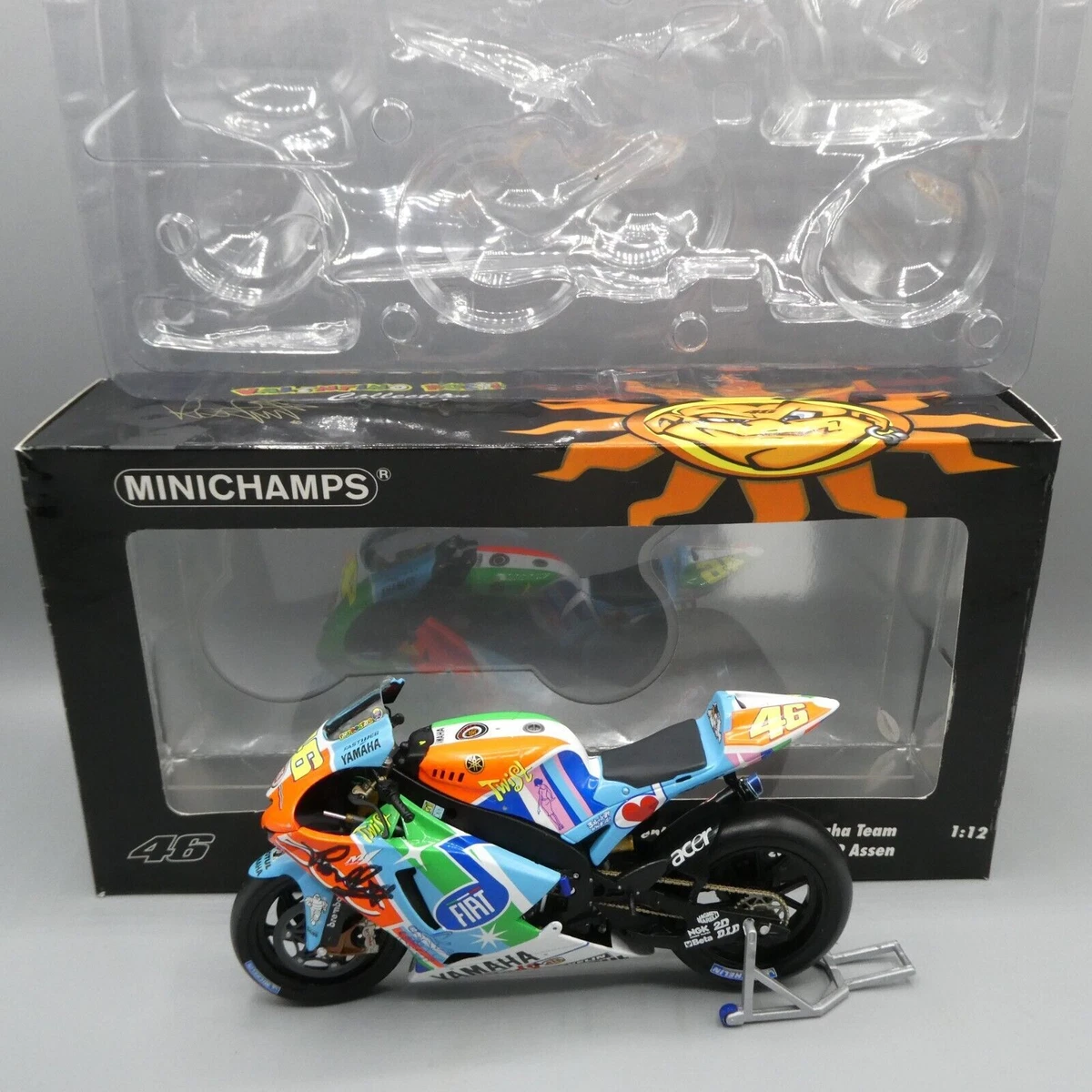 Figurine Minichamps Valentino Rossi 2007 Qatar - Édition Serpang Test - 1/12 - Neuve