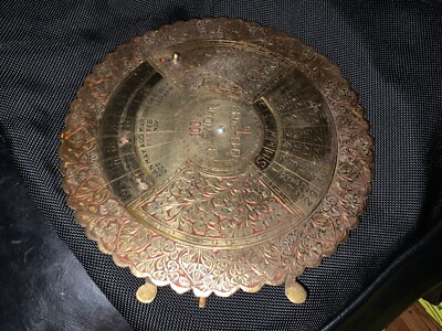Vintage Brass 100-Year Perpetual Calendar 1943-2042